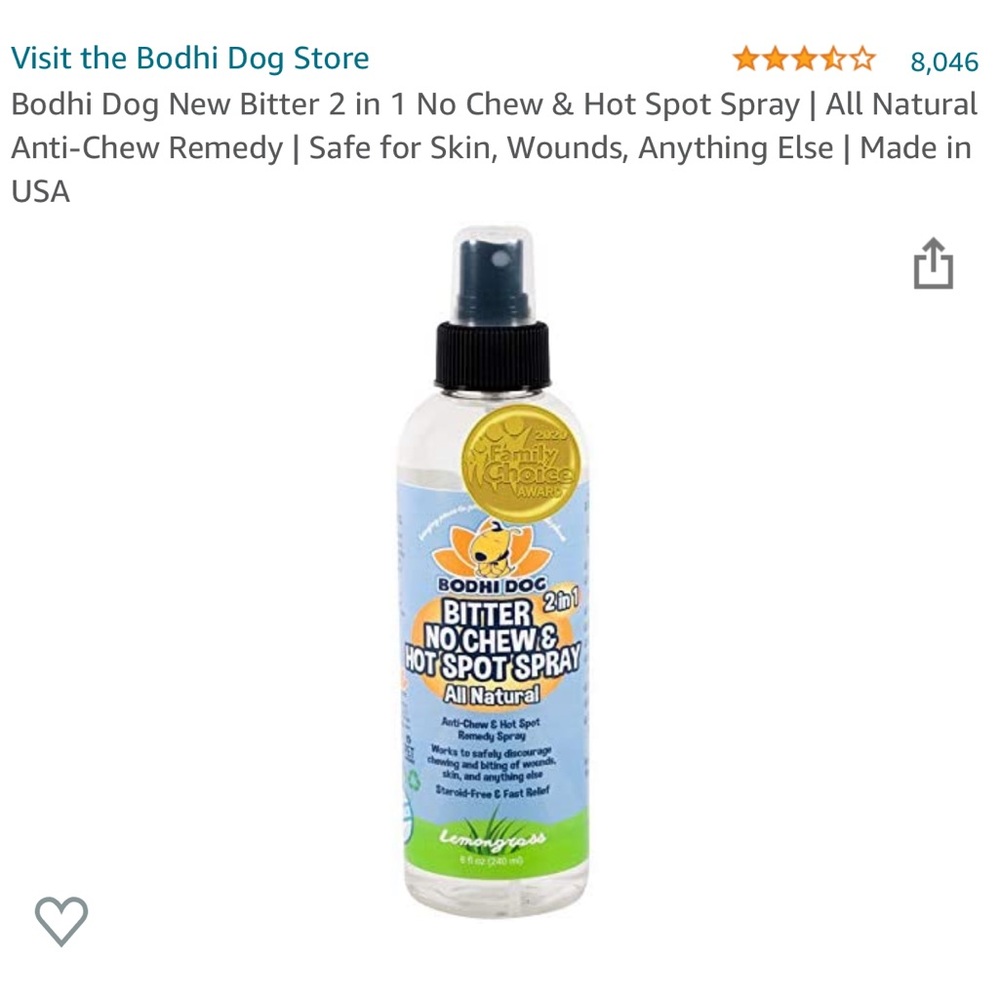 🆕✨ 🐶 2in1 no chew & hot spot spray all natural